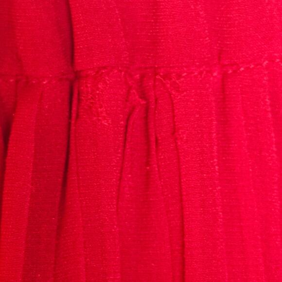 Vintage Three Flags California Red Pleated Midi Skirt - Picture 5 of 6